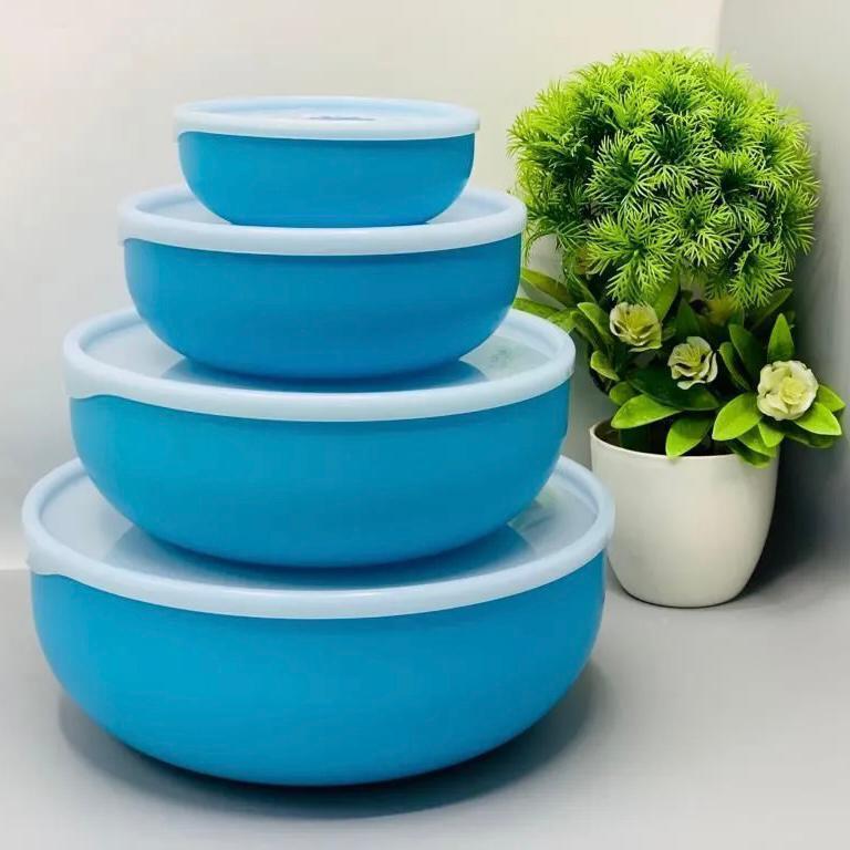 Vibrant 4 Pcs Bowl Set - Red, Blue, Green - Perfect for Every Occasion