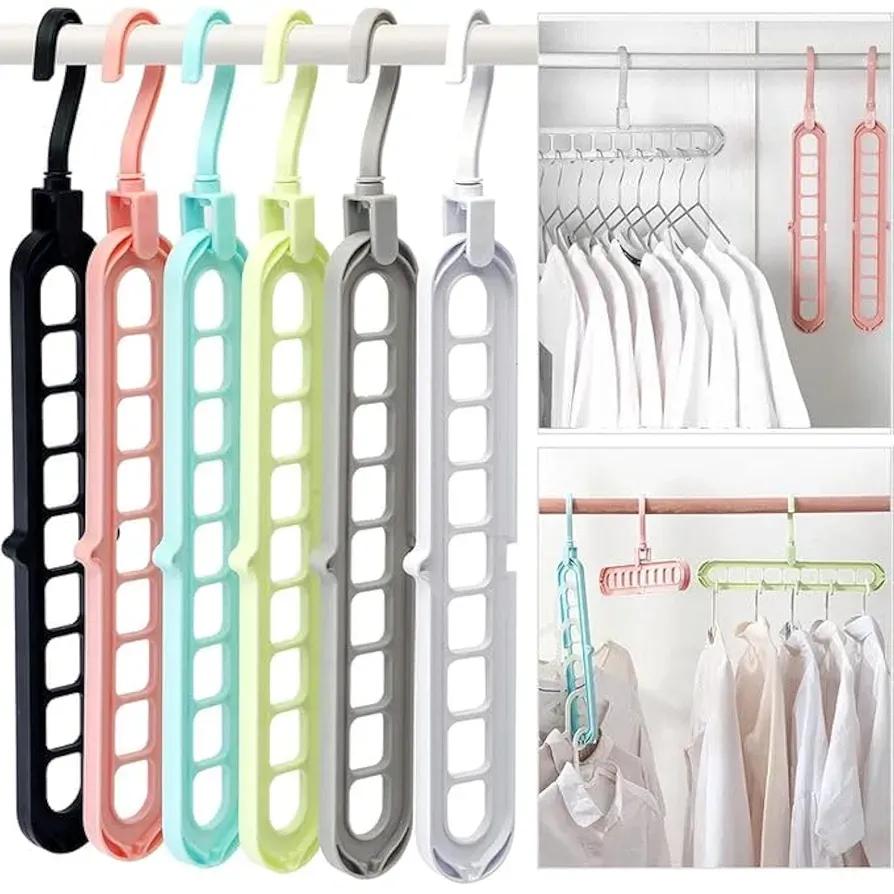 Multi-Port Cloth Hanger, 10 Pcs