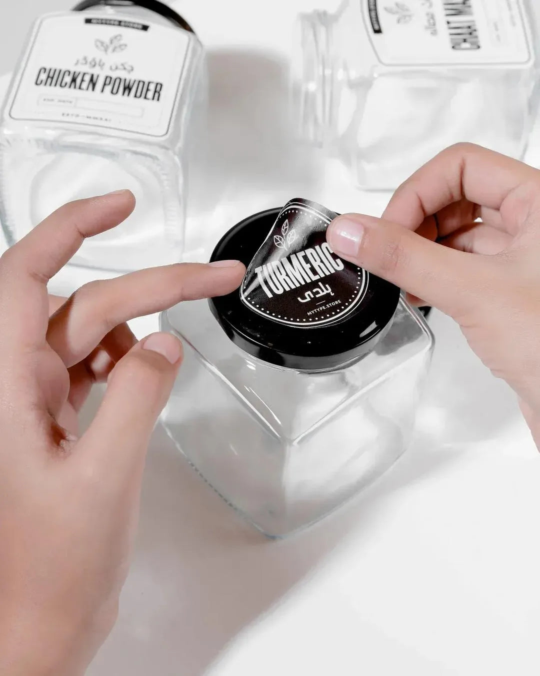 Stylish Wooden Spices Jar Set - 6 Pcs for Enhanced Kitchen Organization