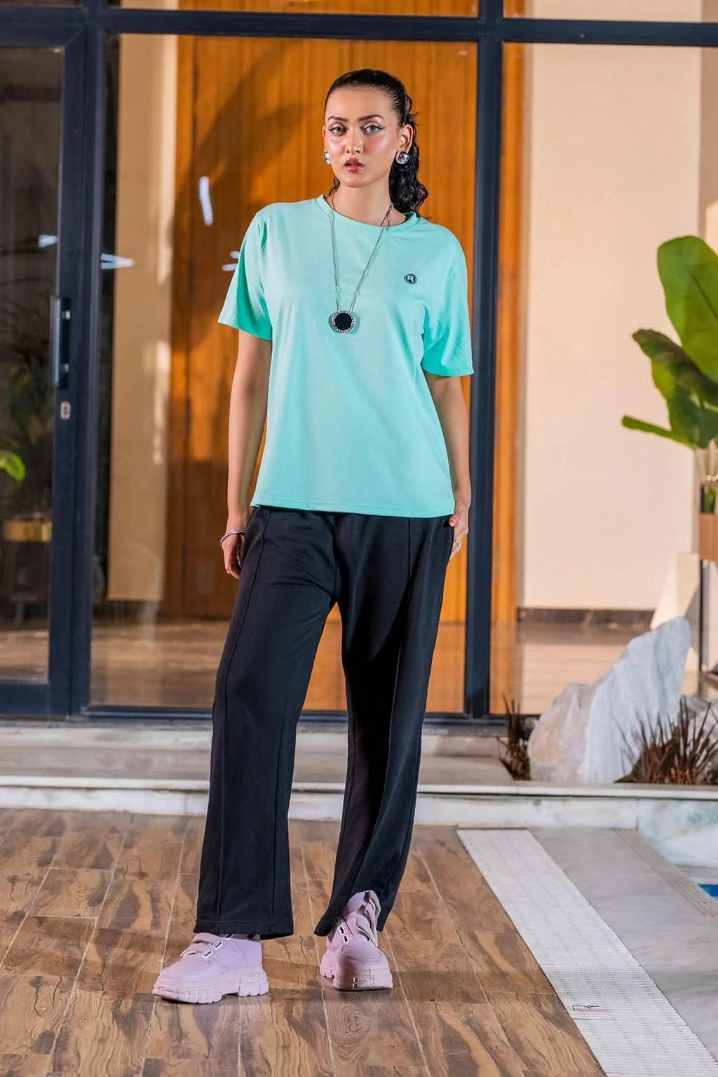 Mint Green Logo Tee - Essential Unisex Streetwear for Every Wardrobe