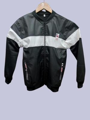 Men's Black Plain Rexene Biker Jacket - Stylish and Versatile Outerwear