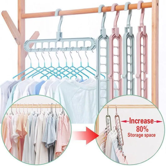Multi-Port Cloth Hanger, 10 Pcs