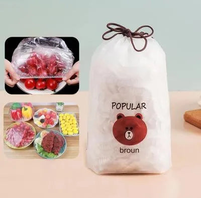 100 Pcs Food Cover Polythene Covers