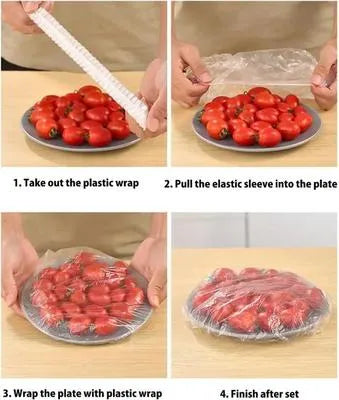 100 Pcs Food Cover Polythene Covers