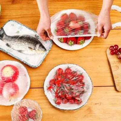 100 Pcs Food Cover Polythene Covers