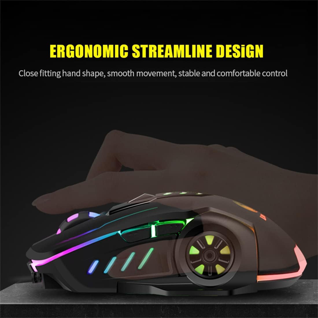 Gaming Glowing Mouse Backlit E-sports Colorful LED Light Mouse For Laptop PC Computer Gamer
