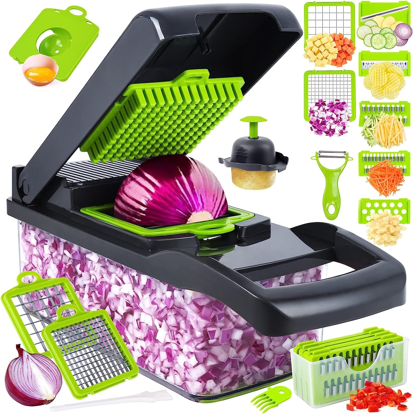 16 in 1 Multifunctional Vegetable Slicer Cutter Shredders Slicer With Basket