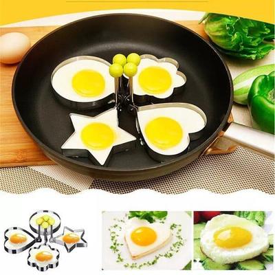 4 Pcs Easy To Clean Silver Egg Mold - Versatile Kitchen Tool for Perfect Eggs