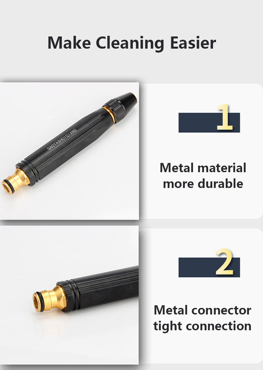 Car Wash Gun – High-Pressure Metal Water Gun Nozzle for Household & Vehicle Cleaning