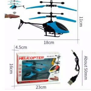 Infrared Induction LED Helicopter – Hand Sensor Controlled, Rechargeable Flying Toy | Helicopter For Children