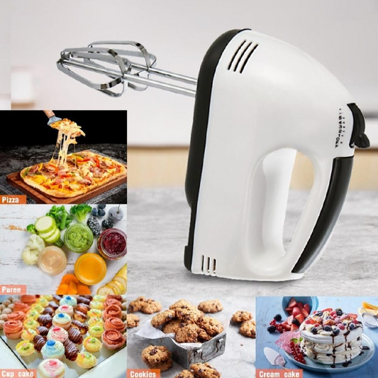 Electric Hand Mixer Beater Machine for Cake, Eggs & Baking - Handheld Egg Beater, Cake Mixer & Small Electric Mixer
