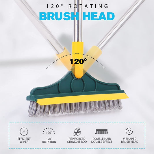2 In 1 Floor Cleaning Brush Bathroom Tile Windows Floor Cleaning Brush With 120° Rotatable Head