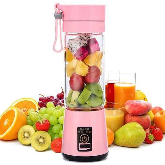 Rechargeable Portable Mini Juicer Blender – 6 Blades, 380ml Outdoor Juicing Cup